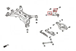 Nissan 350Z 03-08 / 370Z 08+ / G35 / G37 / G25 / M35 / FX35 / EX35 Bakre Övre Stag Bussning Hardrace