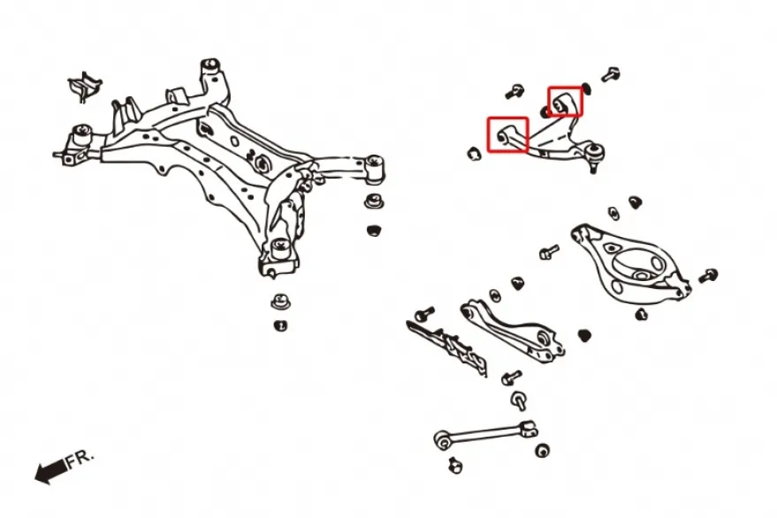 Nissan 350Z 03-08 / 370Z 08+ / G35 / G37 / G25 / M35 / FX35 / EX35 Bakre Övre Stag Bussning Hardrace
