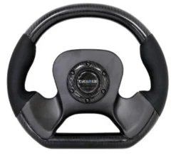 NRG Kolfiber-/Raceratt med Lädergrepp 320mm