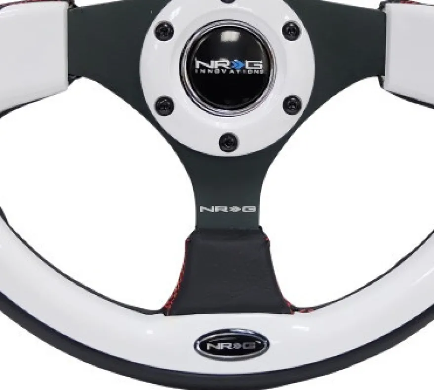 NRG Pilota ''Racestyle'' 320mm Svart/Vit Sportratt