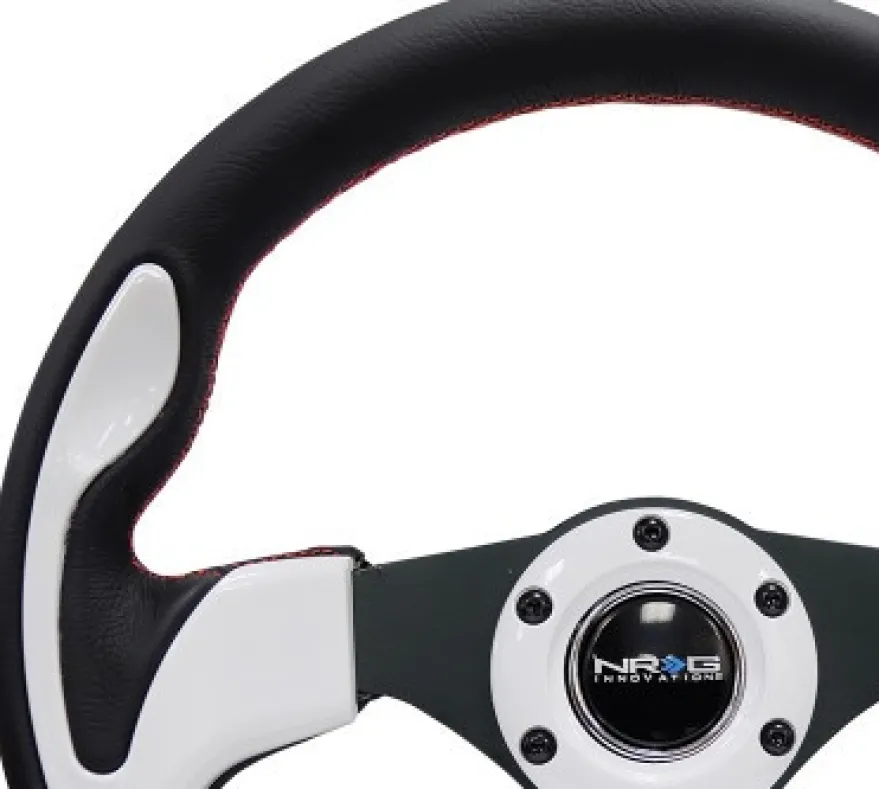 NRG Pilota ''Racestyle'' 320mm Svart/Vit Sportratt