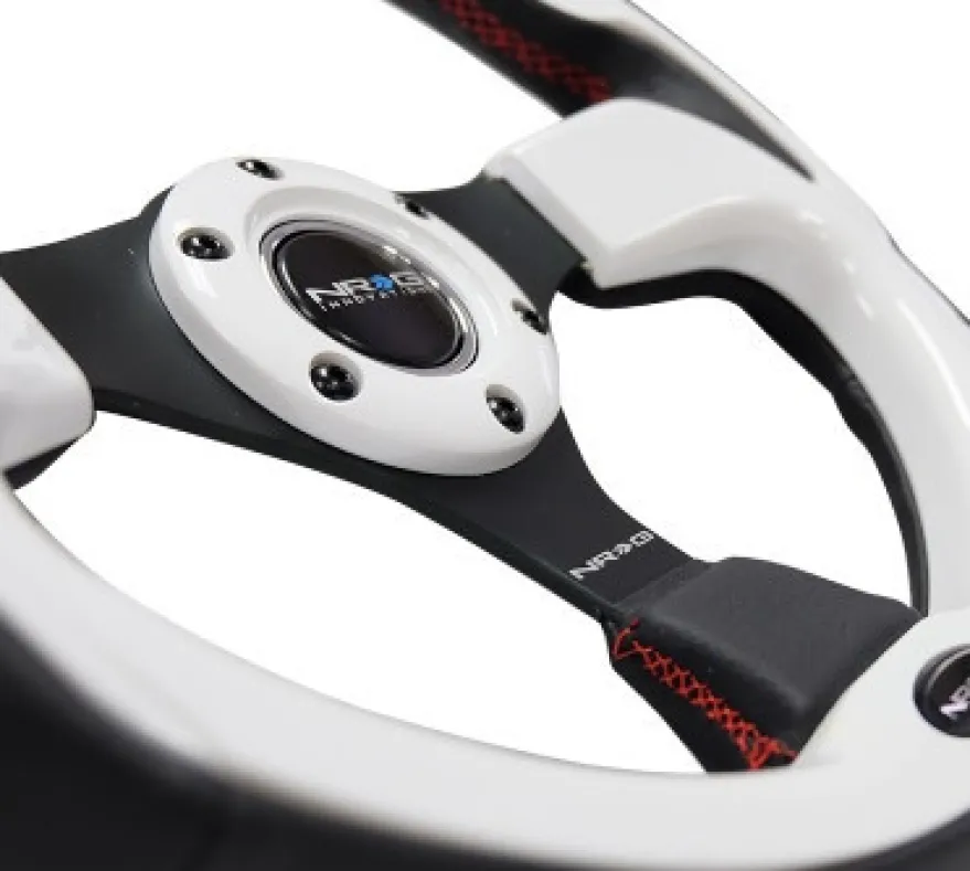 NRG Pilota ''Racestyle'' 320mm Svart/Vit Sportratt