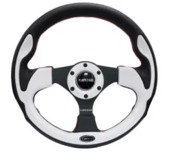NRG Pilota ''Racestyle'' 320mm Svart/Vit Sportratt