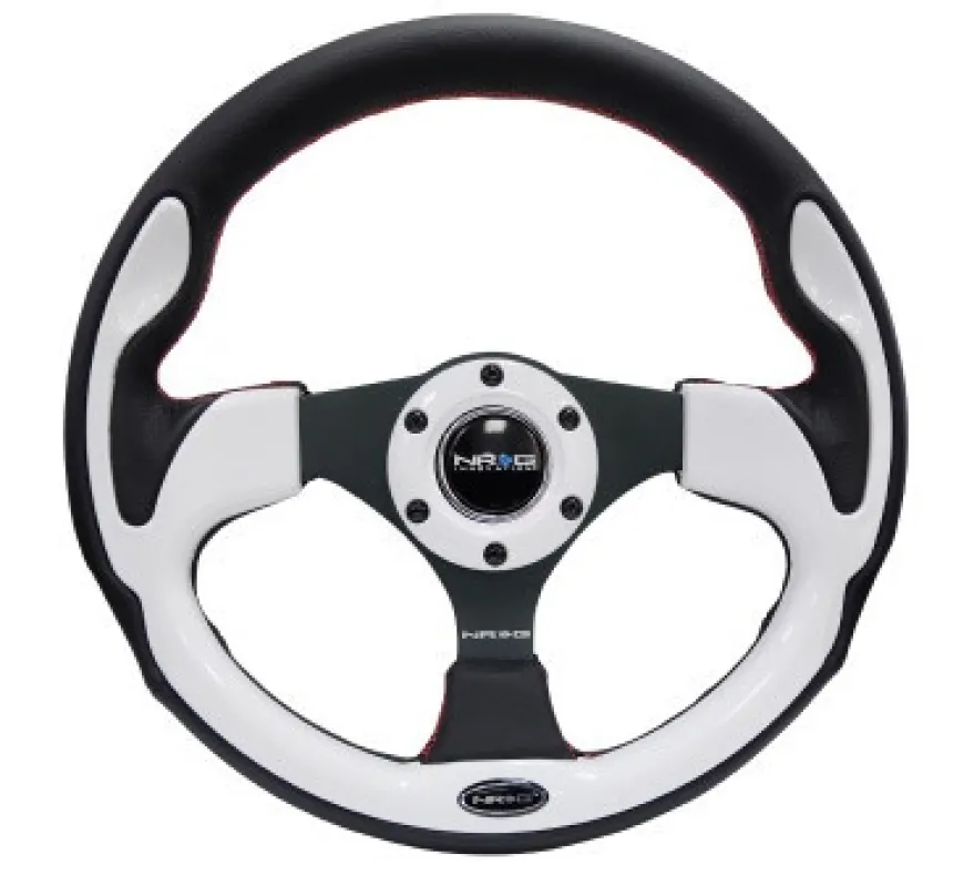 NRG Pilota ''Racestyle'' 320mm Svart/Vit Sportratt