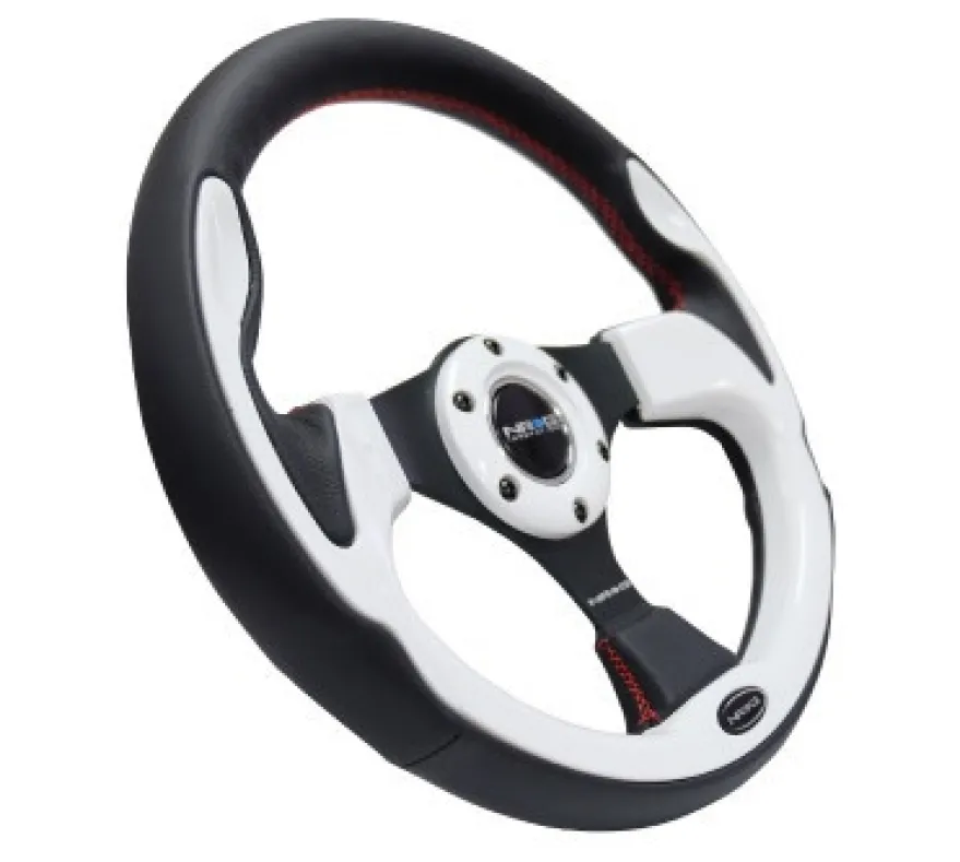 NRG Pilota ''Racestyle'' 320mm Svart/Vit Sportratt
