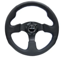 NRG Sportratt Läder med Blåa Sömmar 320mm