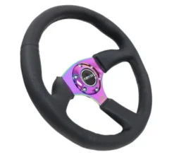 NRG Sportratt Läder med Neochrome Centrum 350mm (2.5'' Djup)
