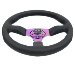NRG Sportratt Läder med Neochrome Centrum 350mm (2.5'' Djup)