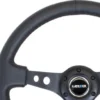 NRG Sportratt Läder med Svart Centrum 350mm (3'' Djup)
