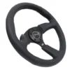 NRG Sportratt Läder med Svart Centrum 350mm (2.5'' Djup)