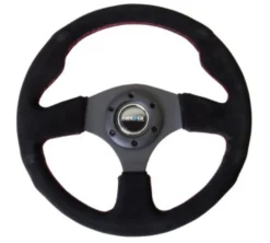 NRG Sportratt Mocca med Röda sömmar 320mm