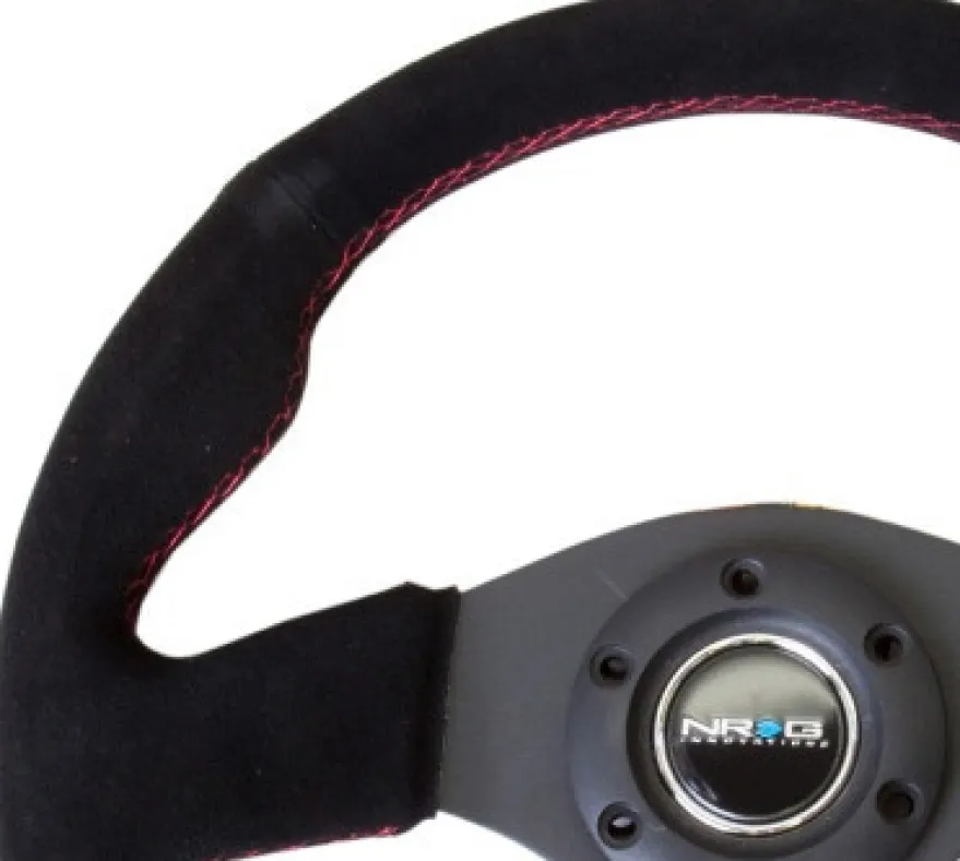 NRG Sportratt Mocca med Röda sömmar 320mm
