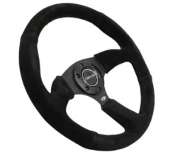 NRG Sportratt Mocca med Svart Centrum 350mm (2.5'' Djup)