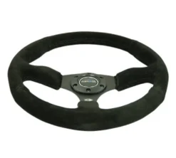 NRG Sportratt Mocca med Svart Centrum 350mm (2.5'' Djup)