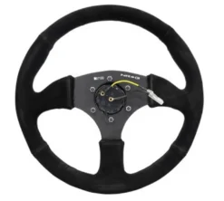 NRG Sportratt Mocca med Svart Centrum 350mm (2.5'' Djup)
