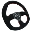 NRG Sportratt Mocca ''Racestyle'' med Röda Sömmar / Platt botten