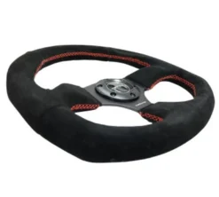 NRG Sportratt Mocca ''Racestyle'' med Röda Sömmar / Platt botten