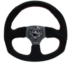 NRG Sportratt Mocca ''Racestyle'' med Röda Sömmar / Platt botten