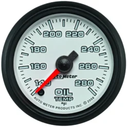 Oljetempmätare 52mm 140-280ºF (Digital Stepper-motor) Vit PRO-CYCLE