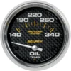 Oljetempmätare 66.7mm 140-300ºF (Elektrisk) MARINE CARBON FIBER