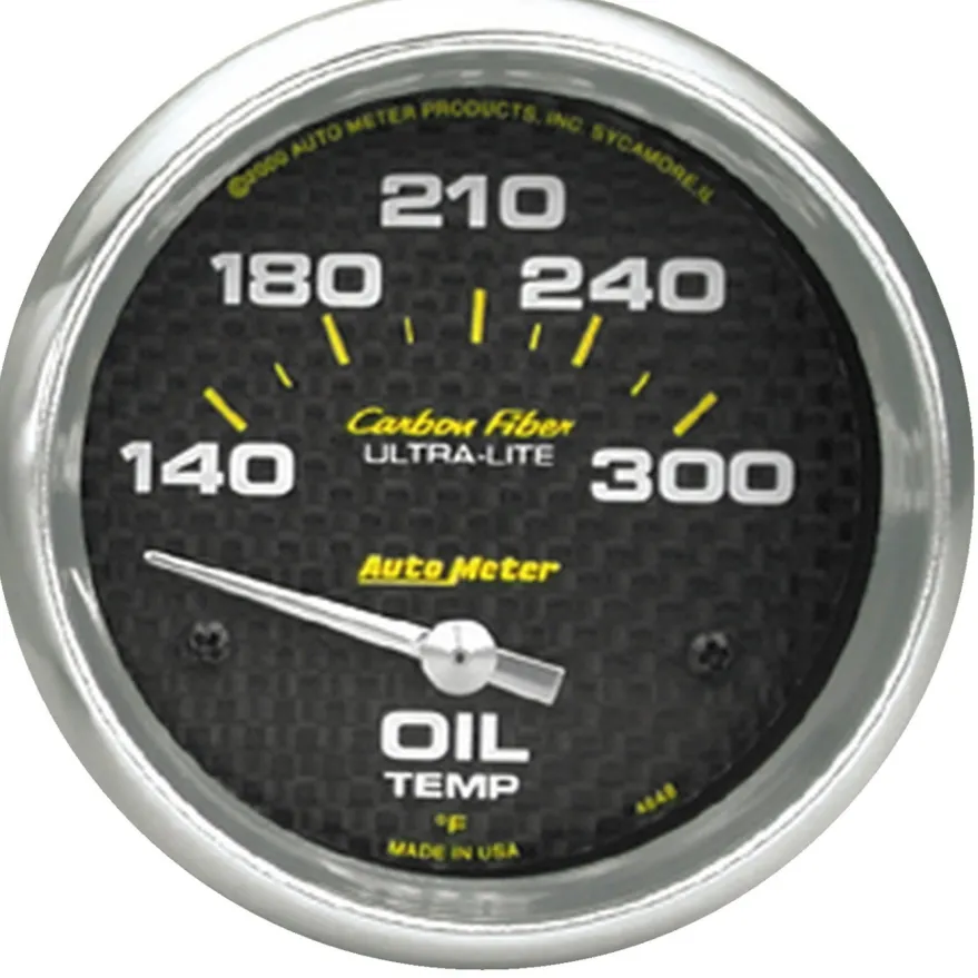Oljetempmätare 66.7mm 140-300ºF (Elektrisk) CARBON FIBER