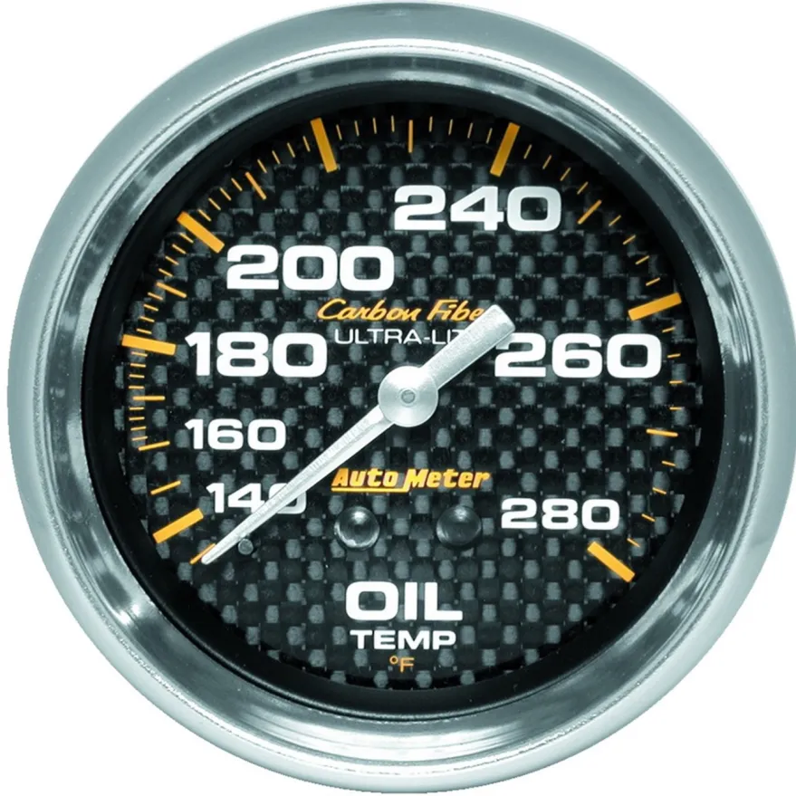 Oljetempmätare 66.7mm 140-280ºF (Mekanisk) CARBON FIBER