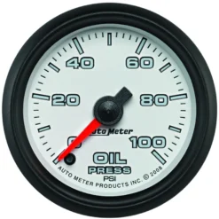 Oljetrycksmätare 52mm 100PSI (Digital Stepper-motor) Vit PRO-CYCLE