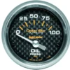 Oljetrycksmätare 52mm 100PSI (Elektrisk) CARBON FIBER