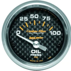 Oljetrycksmätare 52mm 100PSI (Elektrisk) CARBON FIBER