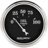 Oljetrycksmätare 52mm 100PSI (Elektrisk) OLD TYME BLACK