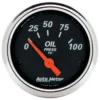 Oljetrycksmätare 52mm 100PSI (Elektrisk) DESIGNER BLACK
