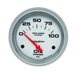 Oljetrycksmätare 66.7mm 100PSI (Elektrisk) MARINE SILVER