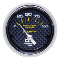 Oljetrycksmätare 52mm 100PSI (Elektrisk) MARINE CARBON FIBER