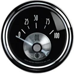 Oljetrycksmätare 52mm 100PSI (Elektrisk) PRESTIGE BLACK DIAMOND