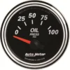 Oljetrycksmätare 52mm 100PSI (Elektrisk) DESIGNER BLACK II