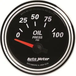 Oljetrycksmätare 52mm 100PSI (Elektrisk) DESIGNER BLACK II
