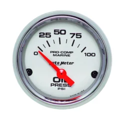 Oljetrycksmätare 52mm 100PSI (Elektrisk) MARINE Krom