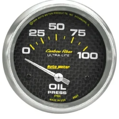 Oljetrycksmätare 66.7mm 100PSI (Elektrisk) CARBON FIBER