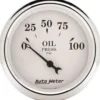 Oljetrycksmätare 52mm 100PSI (Elektrisk) OLD TYME WHITE