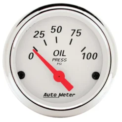 Oljetrycksmätare 52mm 100PSI (Elektrisk) ARCTIC Vit