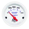 Oljetrycksmätare 52mm 100PSI (Elektrisk) MARINE Vit