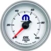 Oljetrycksmätare 52mm 100PSI (Mekanisk) Vit MOPAR