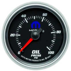 Oljetrycksmätare 52mm 100PSI (Mekanisk) Svart MOPAR