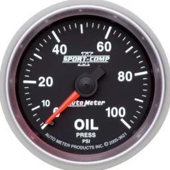 Oljetrycksmätare 52mm 100PSI (Mekanisk) SPORT-COMP II