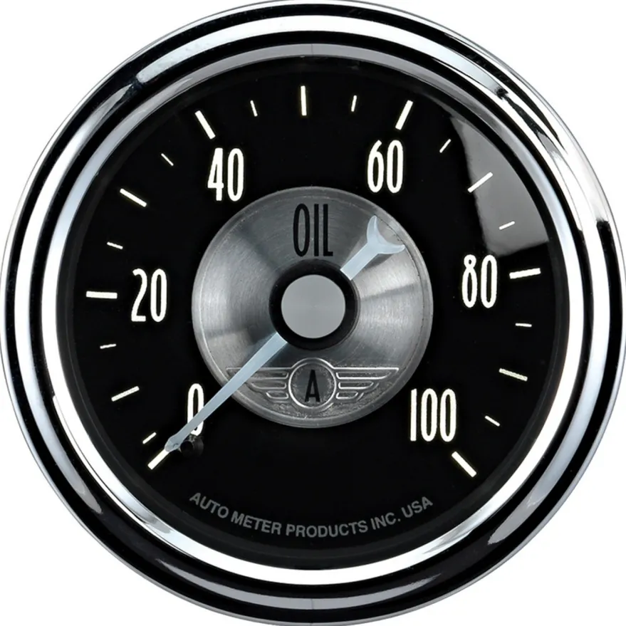 Oljetrycksmätare 52mm 100PSI PRESTIGE BLACK DIAMOND