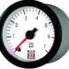 Oljetrycksmätare Pro Stepper Motor 52MM Vit 0-7 BAR STACK