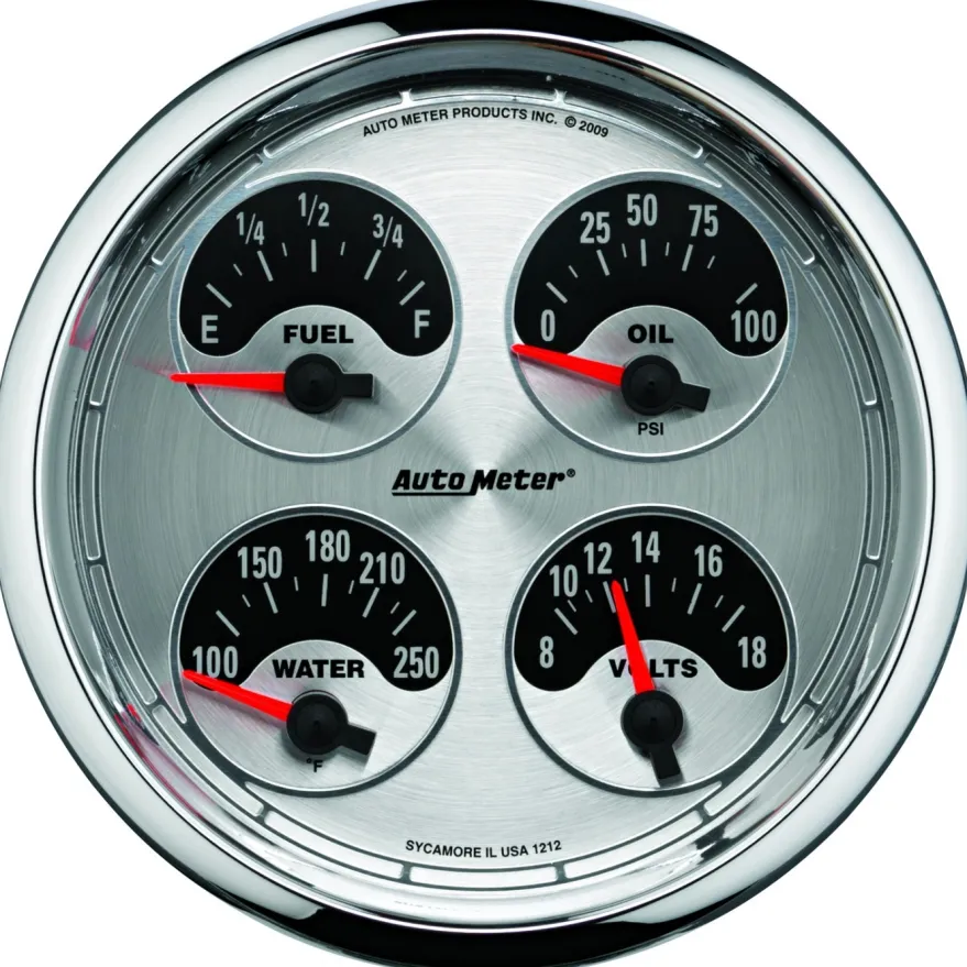 Quad-mätare 127mm 240ΩE-33ΩF (Elektrisk) AMERICAN MUSCLE