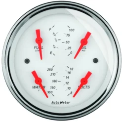Quad-mätare 127mm 0ΩE-90ΩF (Elektrisk) ARCTIC Vit