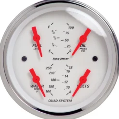 Quad-mätare 87mm 240ΩE-33ΩF (Elektrisk) ARCTIC Vit