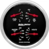 Quad-mätare 87mm 0ΩE-90ΩF (Elektrisk) DESIGNER Svart